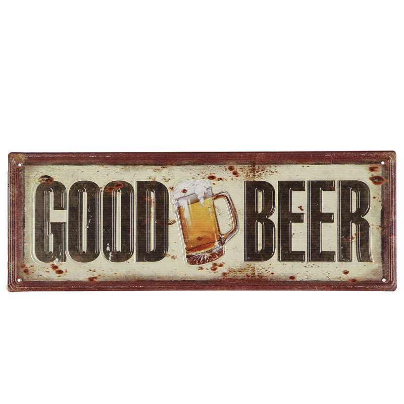 East Urban Home Metallbild Good Beer | Wayfair.de